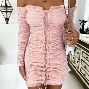 Tiger Mist Pink Mini Dress